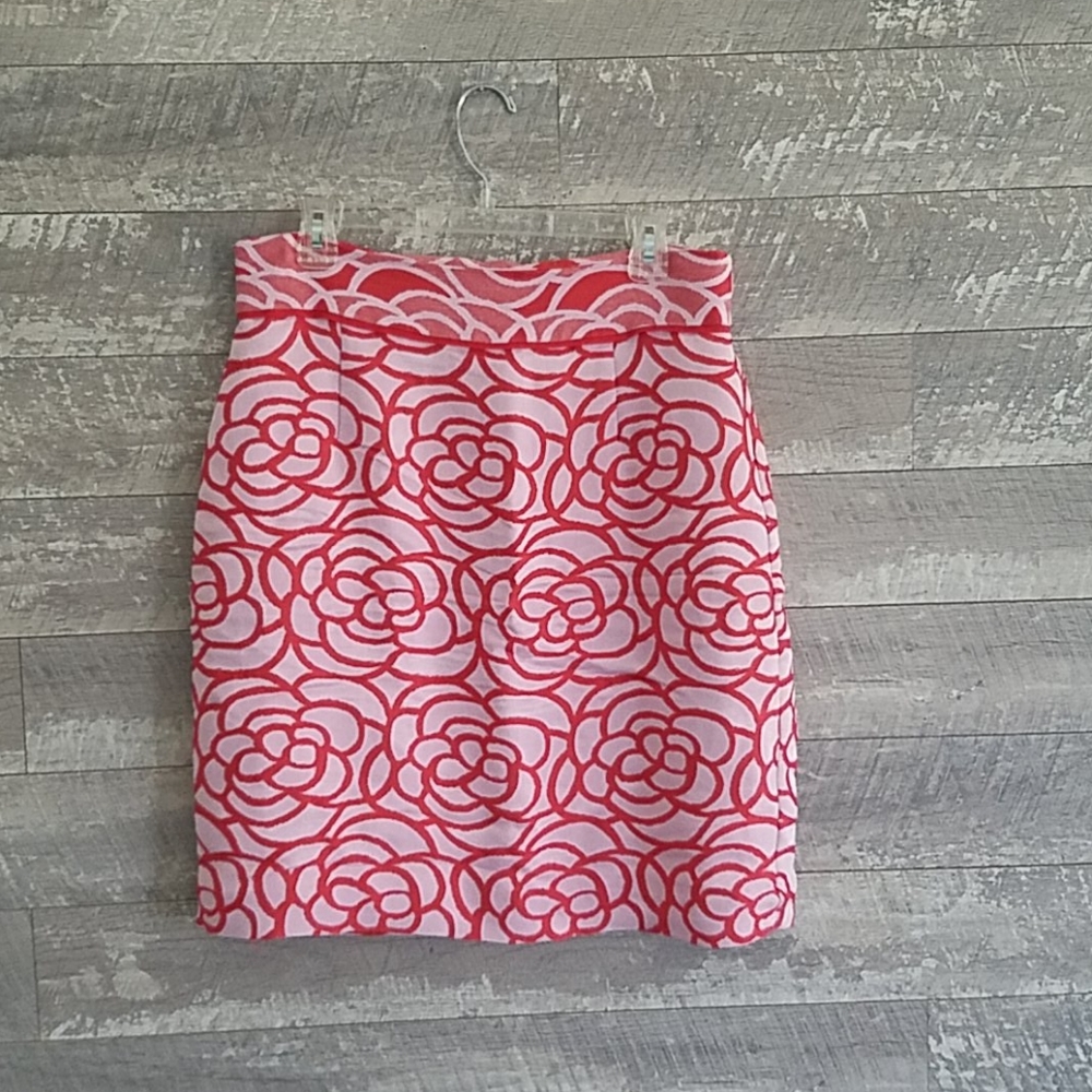 Coral Pencil Skirt